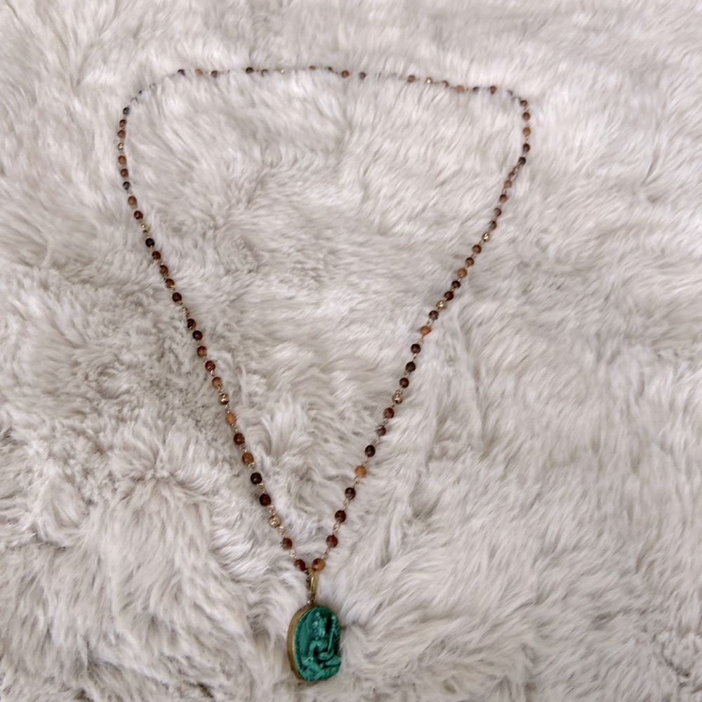 Wooden beaded necklace